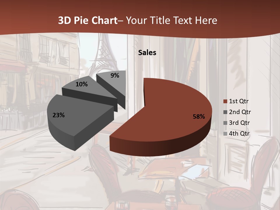 Outline Lantern Paris PowerPoint Template