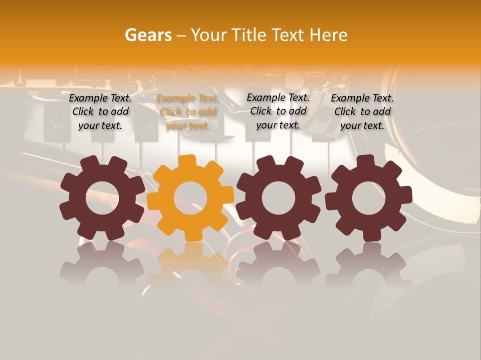 Musikschule Spiegelnd Key PowerPoint Template