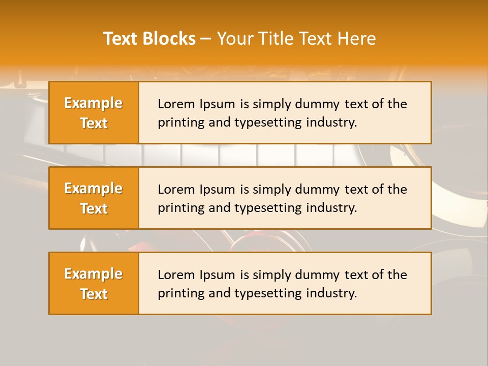 Musikschule Spiegelnd Key PowerPoint Template