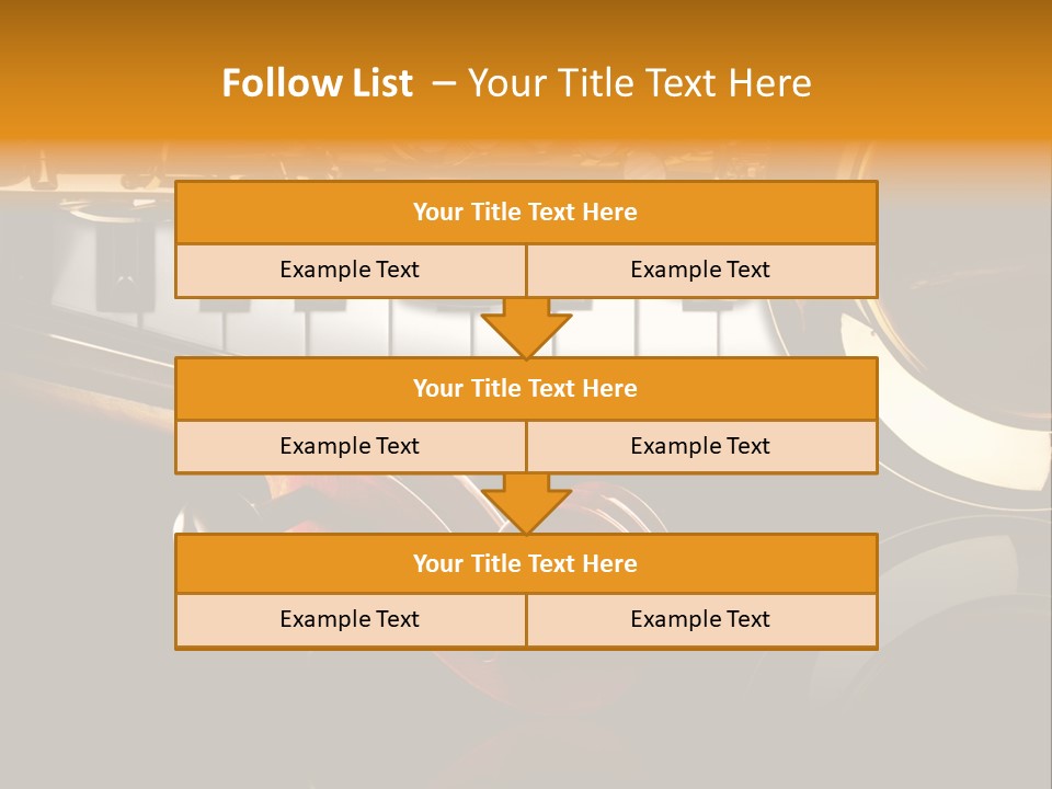 Musikschule Spiegelnd Key PowerPoint Template