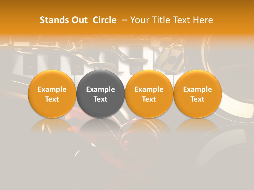 Musikschule Spiegelnd Key PowerPoint Template