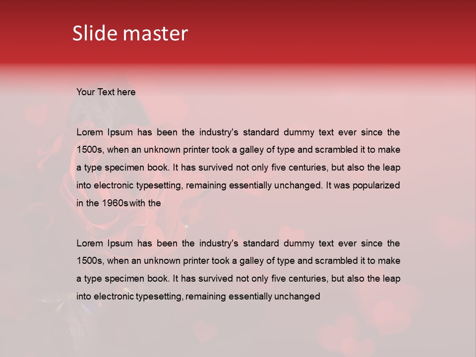 Event Valentine's Flower PowerPoint Template