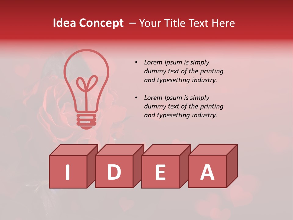 Event Valentine's Flower PowerPoint Template