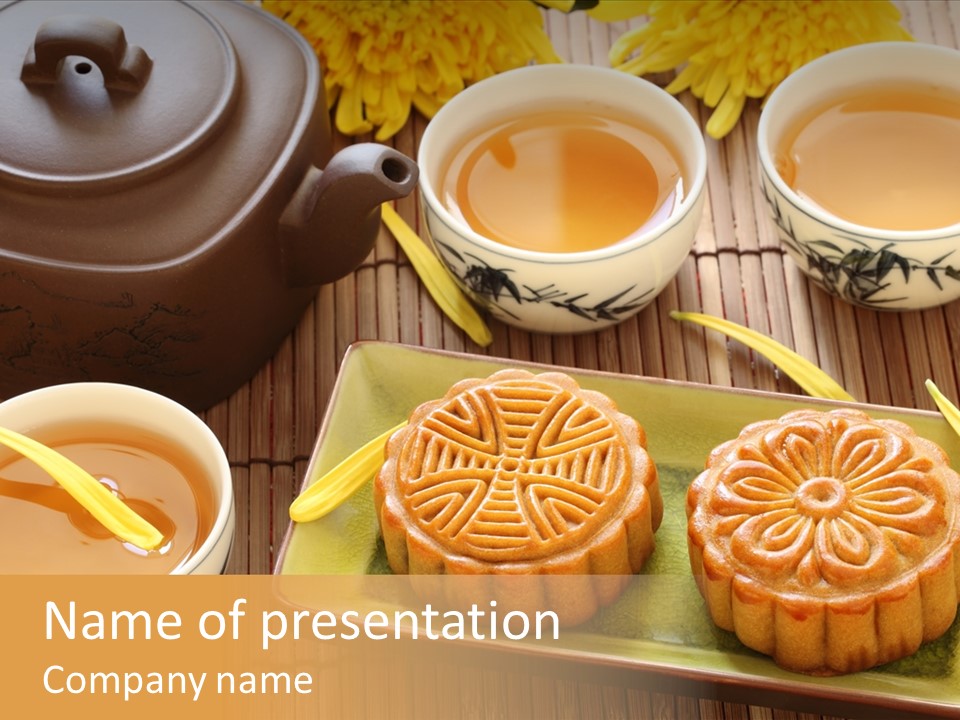 Decoration Chinese Almond PowerPoint Template