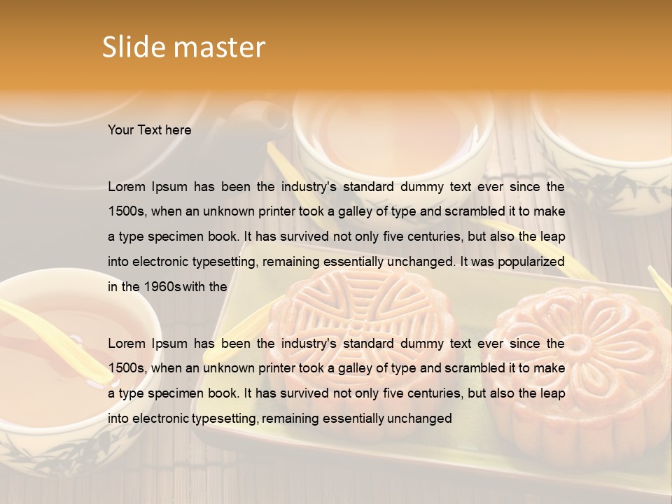 Decoration Chinese Almond PowerPoint Template