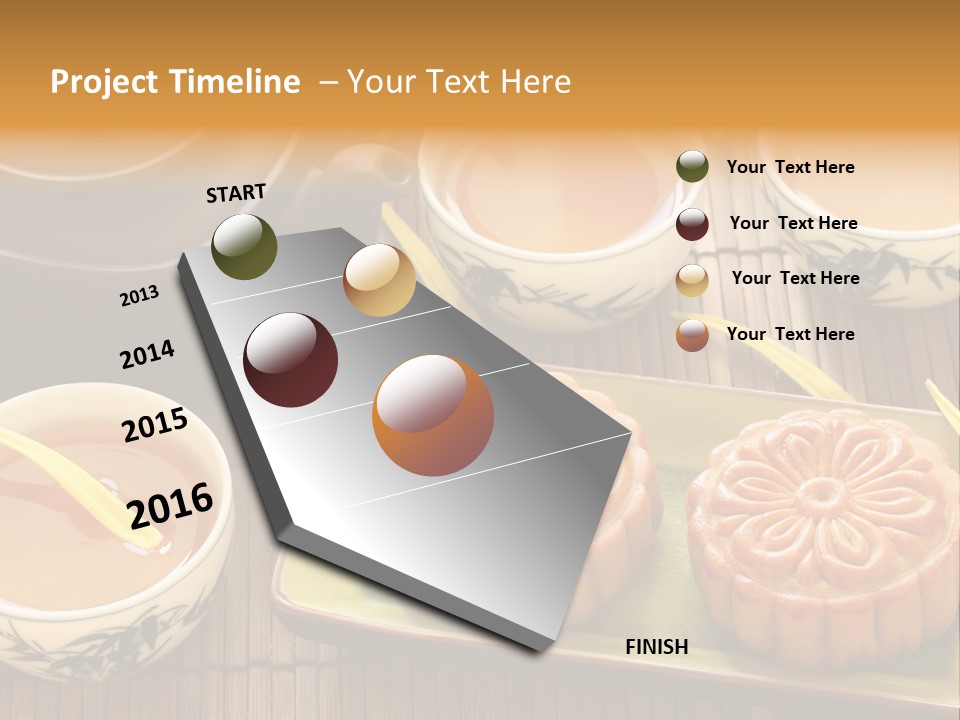 Decoration Chinese Almond PowerPoint Template