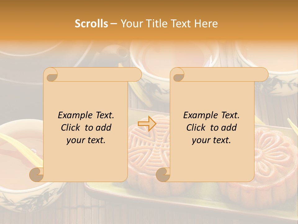 Decoration Chinese Almond PowerPoint Template