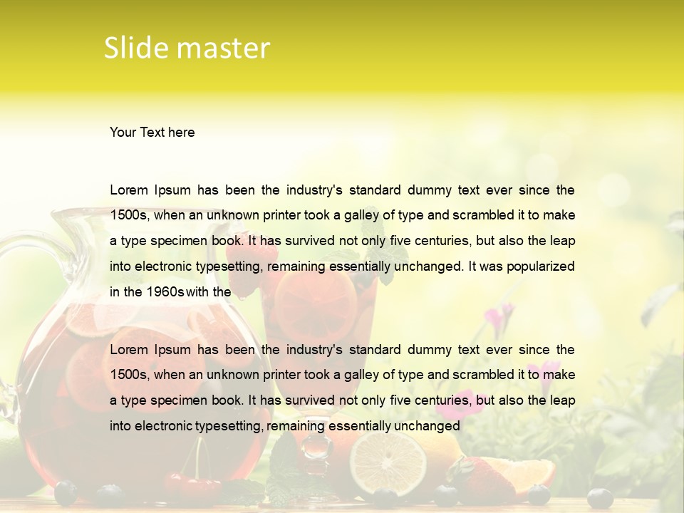 Homemade Relax Leaves PowerPoint Template