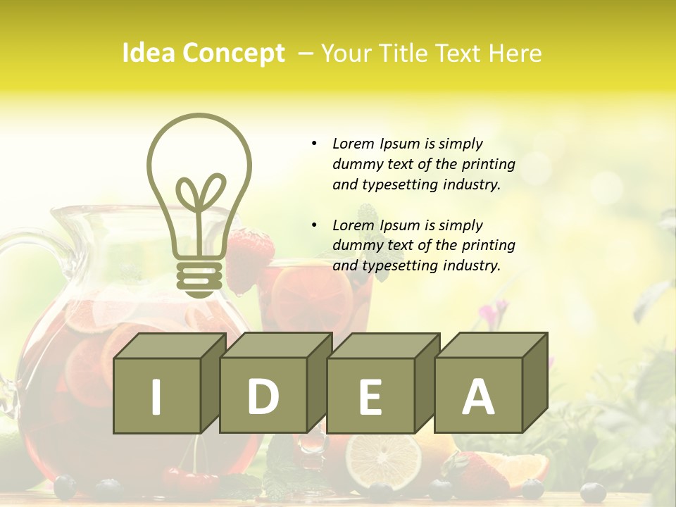 Homemade Relax Leaves PowerPoint Template