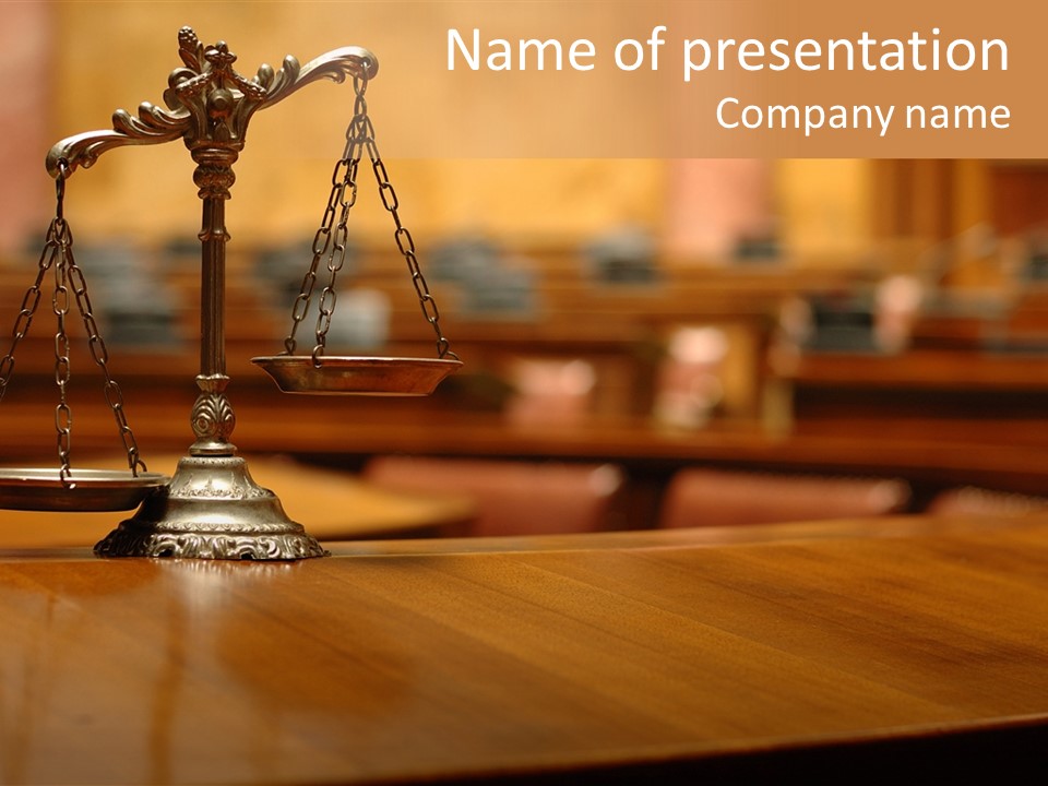 Courthouse Concept Judge PowerPoint Template