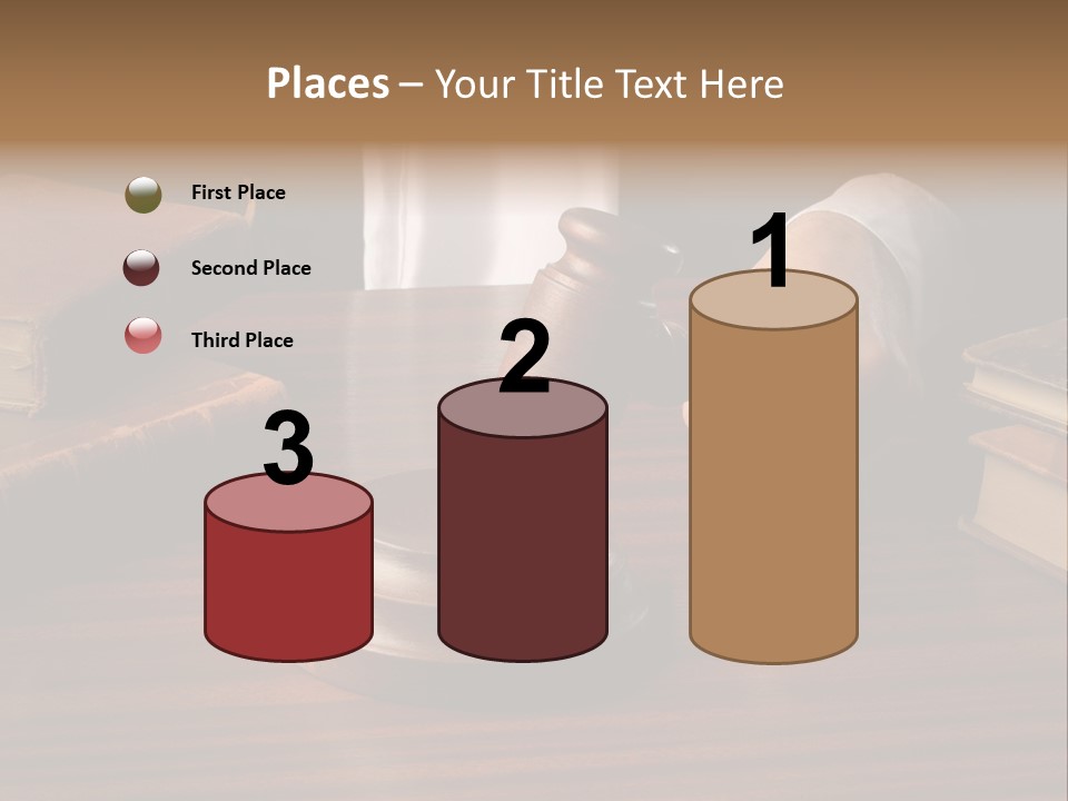 Lawyers Hold Wooden PowerPoint Template