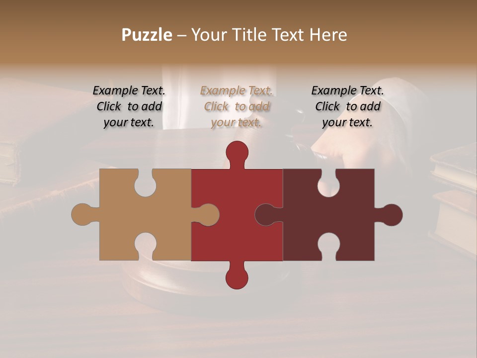 Lawyers Hold Wooden PowerPoint Template