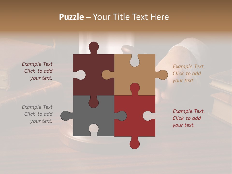 Lawyers Hold Wooden PowerPoint Template