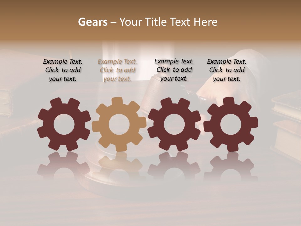 Lawyers Hold Wooden PowerPoint Template