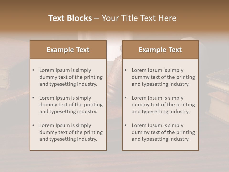 Lawyers Hold Wooden PowerPoint Template