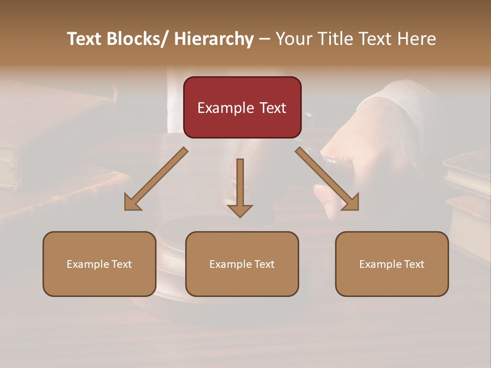 Lawyers Hold Wooden PowerPoint Template
