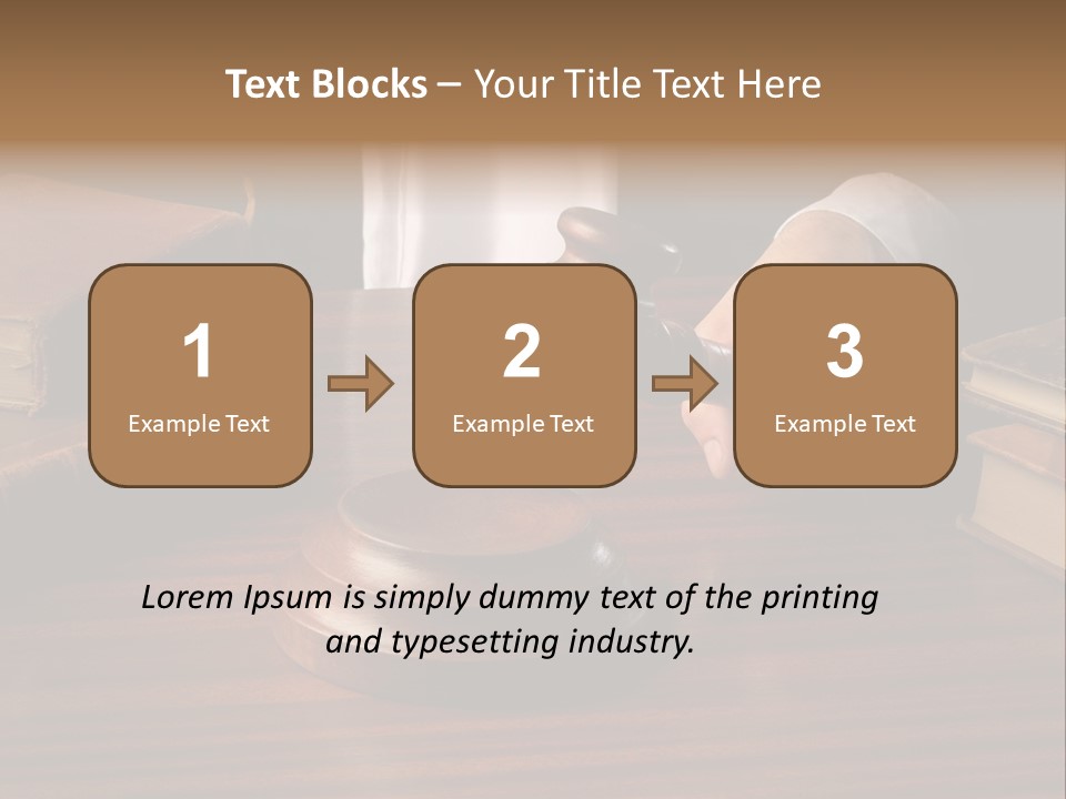 Lawyers Hold Wooden PowerPoint Template