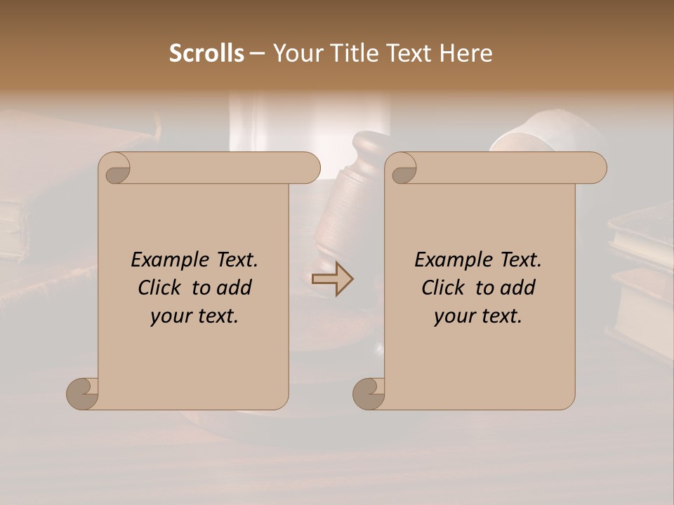 Lawyers Hold Wooden PowerPoint Template