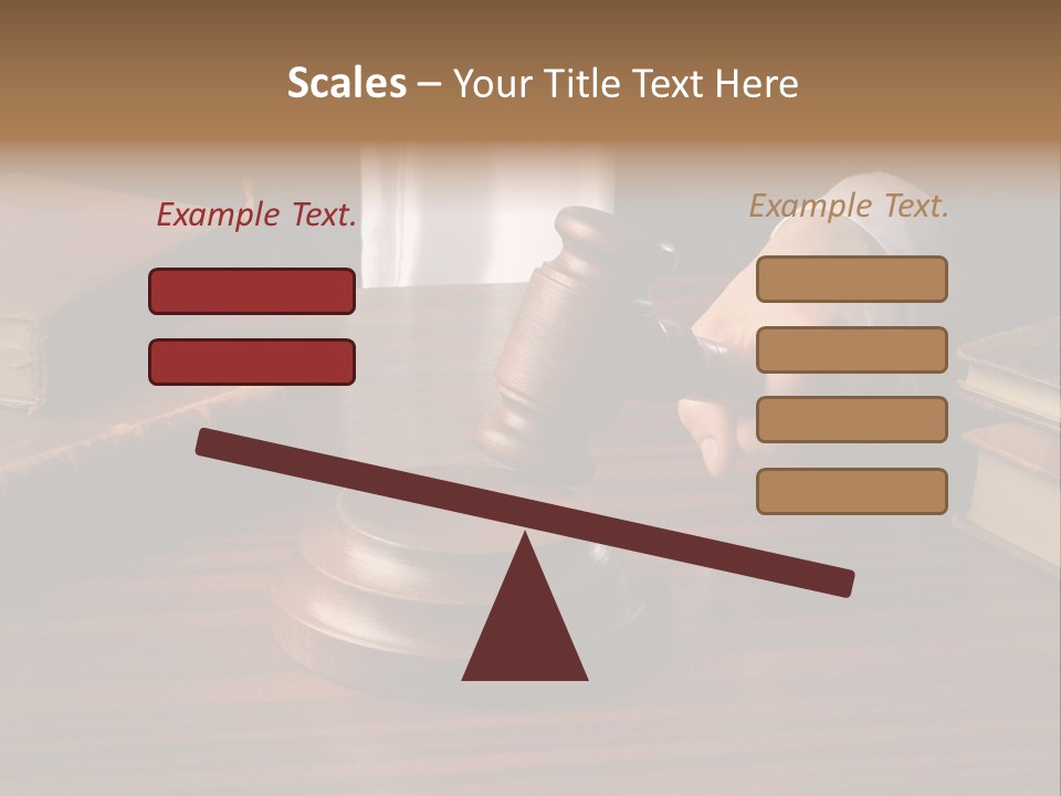 Lawyers Hold Wooden PowerPoint Template