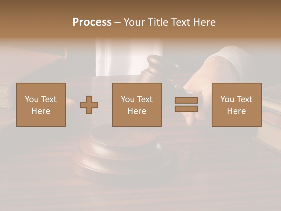 Lawyers Hold Wooden PowerPoint Template