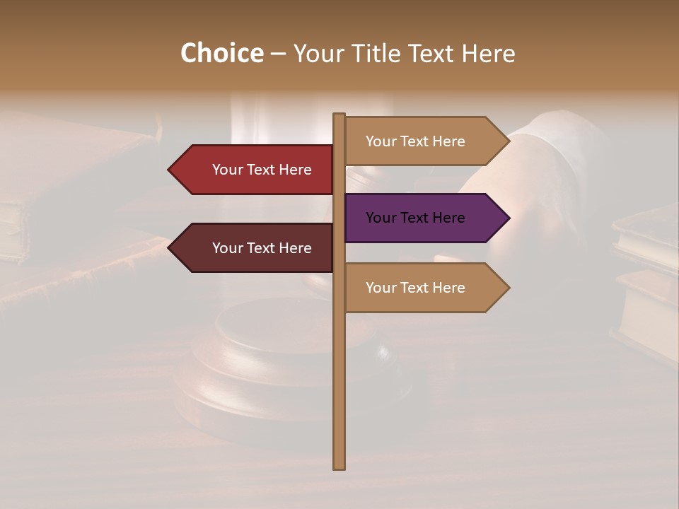 Lawyers Hold Wooden PowerPoint Template