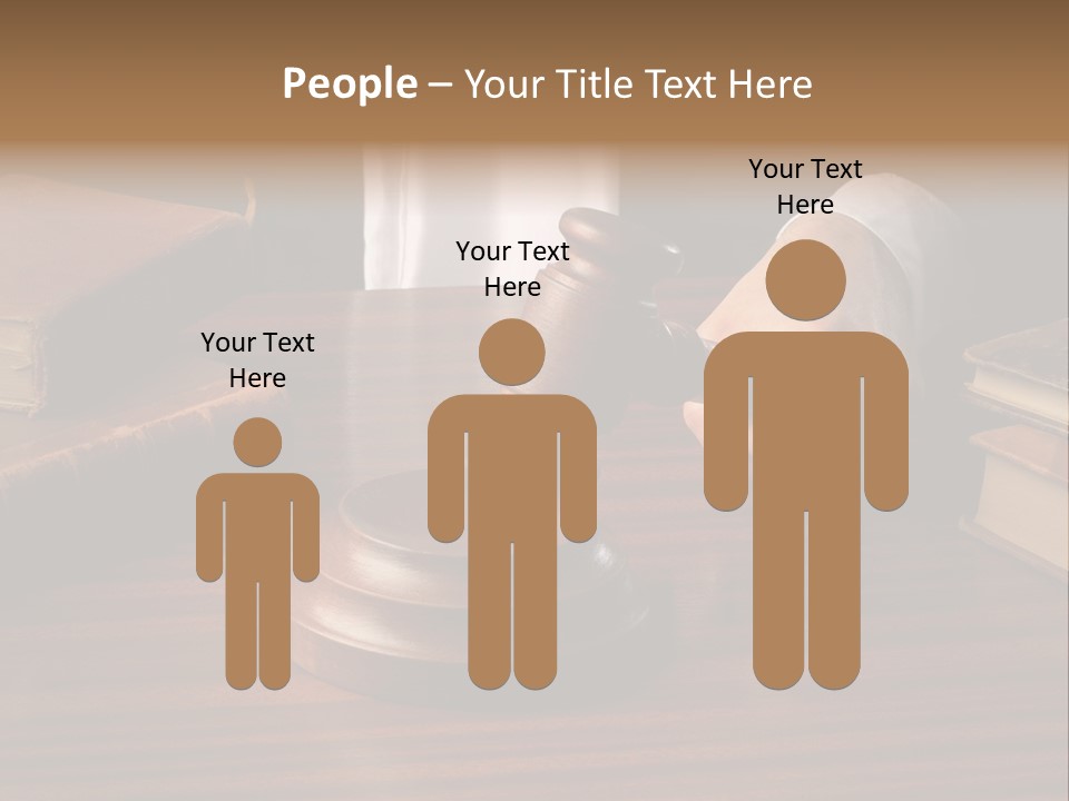Lawyers Hold Wooden PowerPoint Template