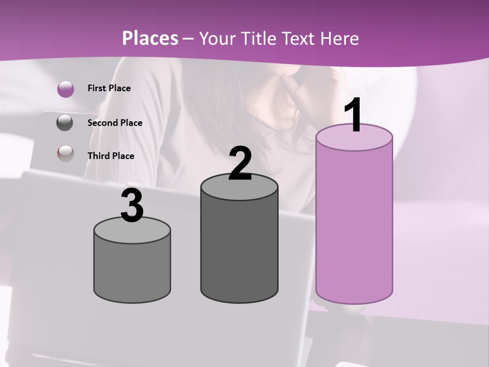 Caucasian Chat Room Smiling PowerPoint Template