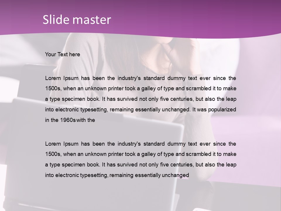 Caucasian Chat Room Smiling PowerPoint Template