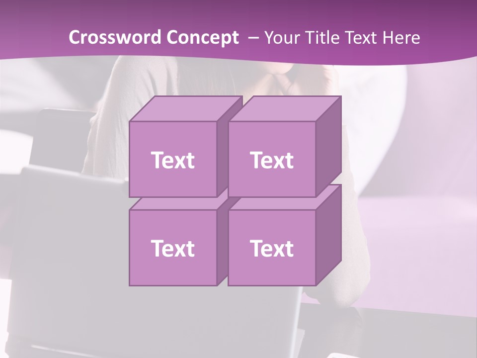 Caucasian Chat Room Smiling PowerPoint Template