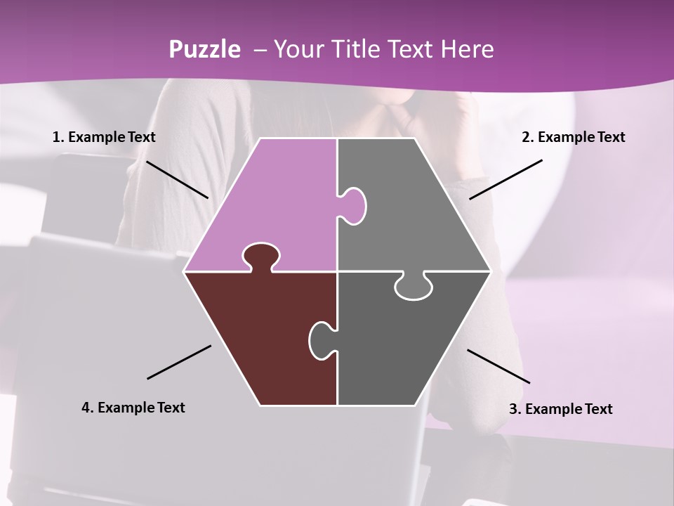 Caucasian Chat Room Smiling PowerPoint Template