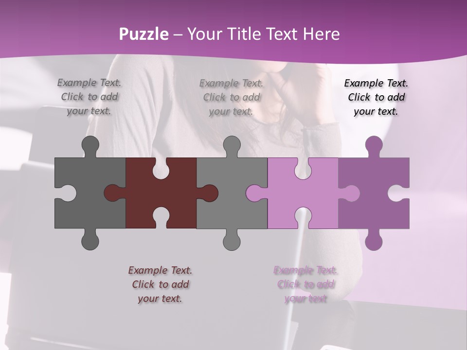 Caucasian Chat Room Smiling PowerPoint Template
