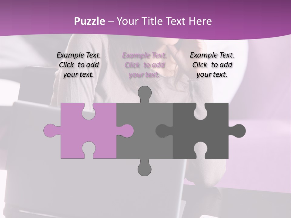 Caucasian Chat Room Smiling PowerPoint Template