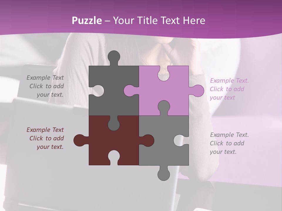 Caucasian Chat Room Smiling PowerPoint Template