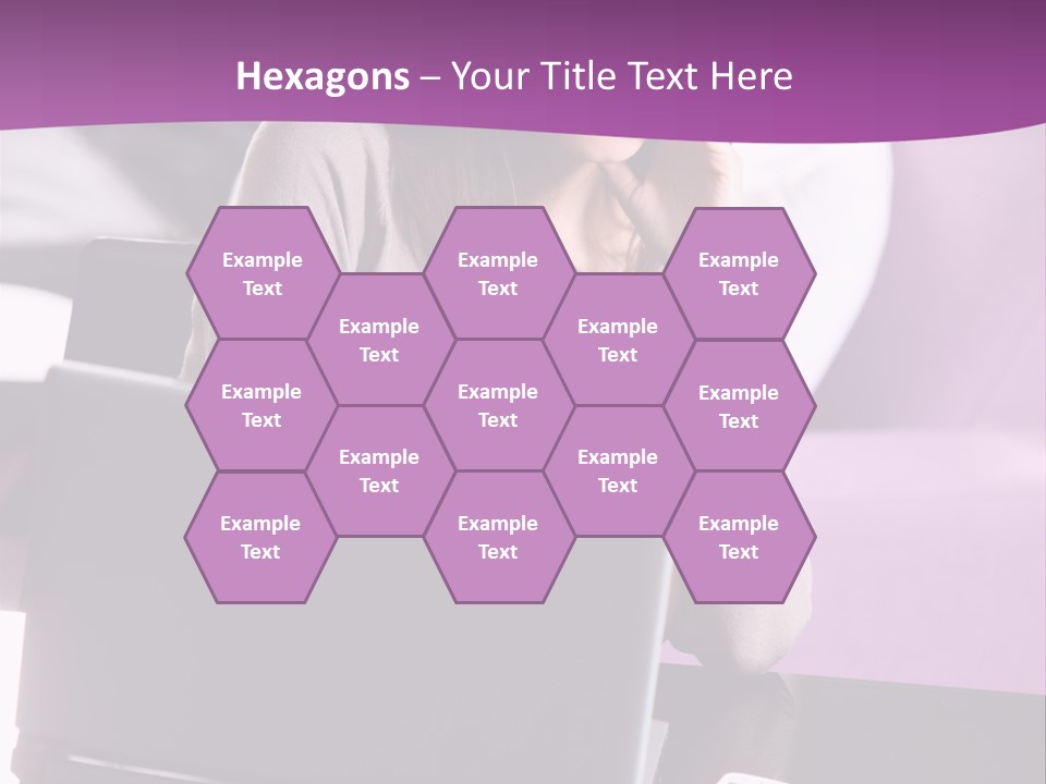Caucasian Chat Room Smiling PowerPoint Template