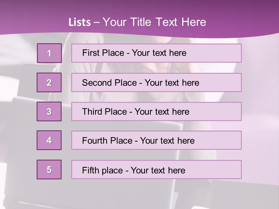 Caucasian Chat Room Smiling PowerPoint Template