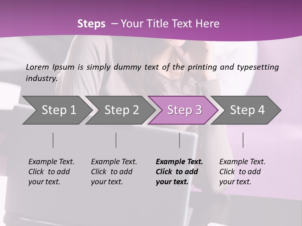 Caucasian Chat Room Smiling PowerPoint Template