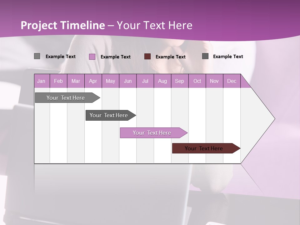 Caucasian Chat Room Smiling PowerPoint Template