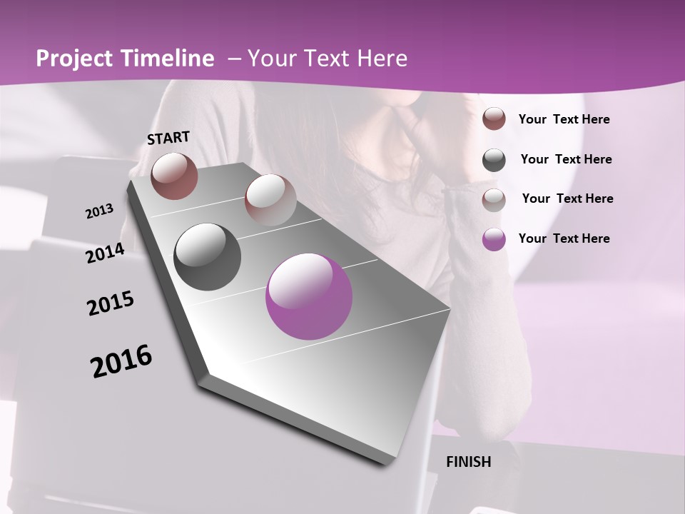 Caucasian Chat Room Smiling PowerPoint Template