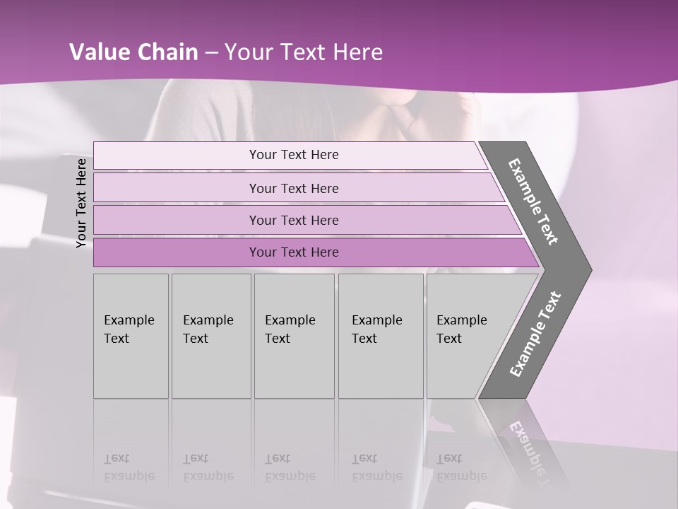Caucasian Chat Room Smiling PowerPoint Template