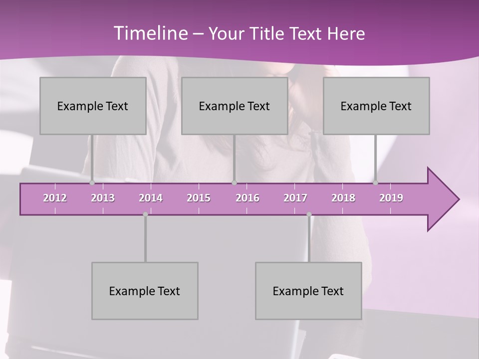Caucasian Chat Room Smiling PowerPoint Template