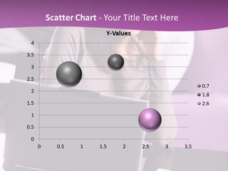 Caucasian Chat Room Smiling PowerPoint Template