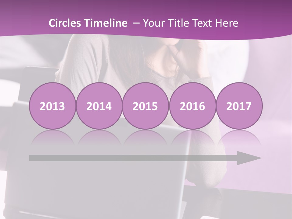 Caucasian Chat Room Smiling PowerPoint Template