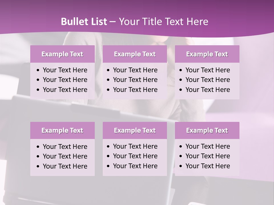 Caucasian Chat Room Smiling PowerPoint Template