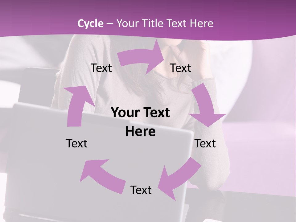 Caucasian Chat Room Smiling PowerPoint Template