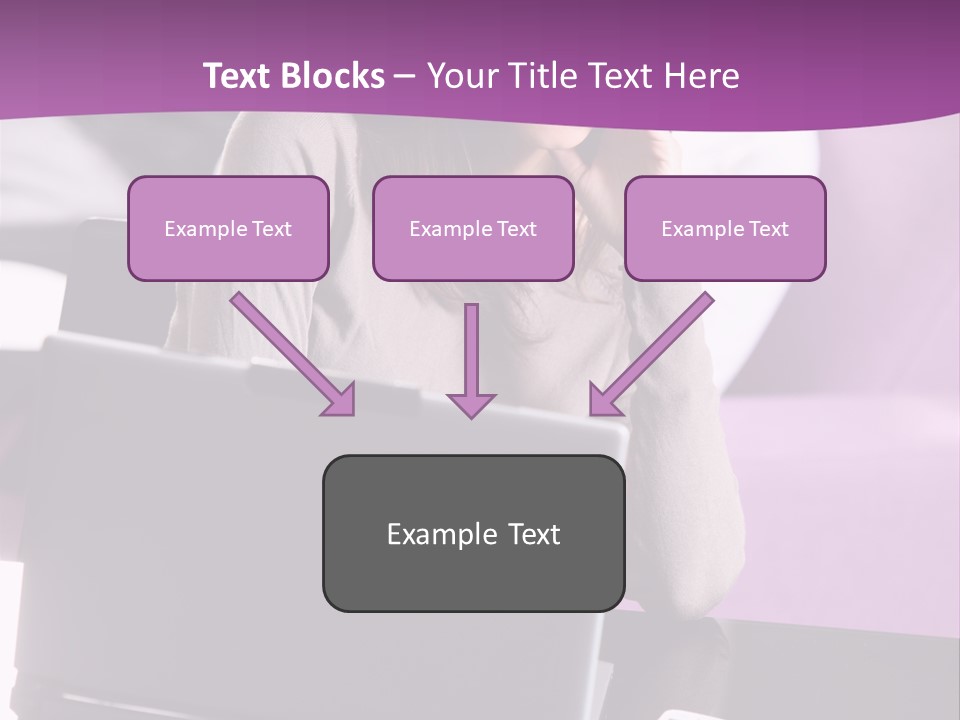 Caucasian Chat Room Smiling PowerPoint Template
