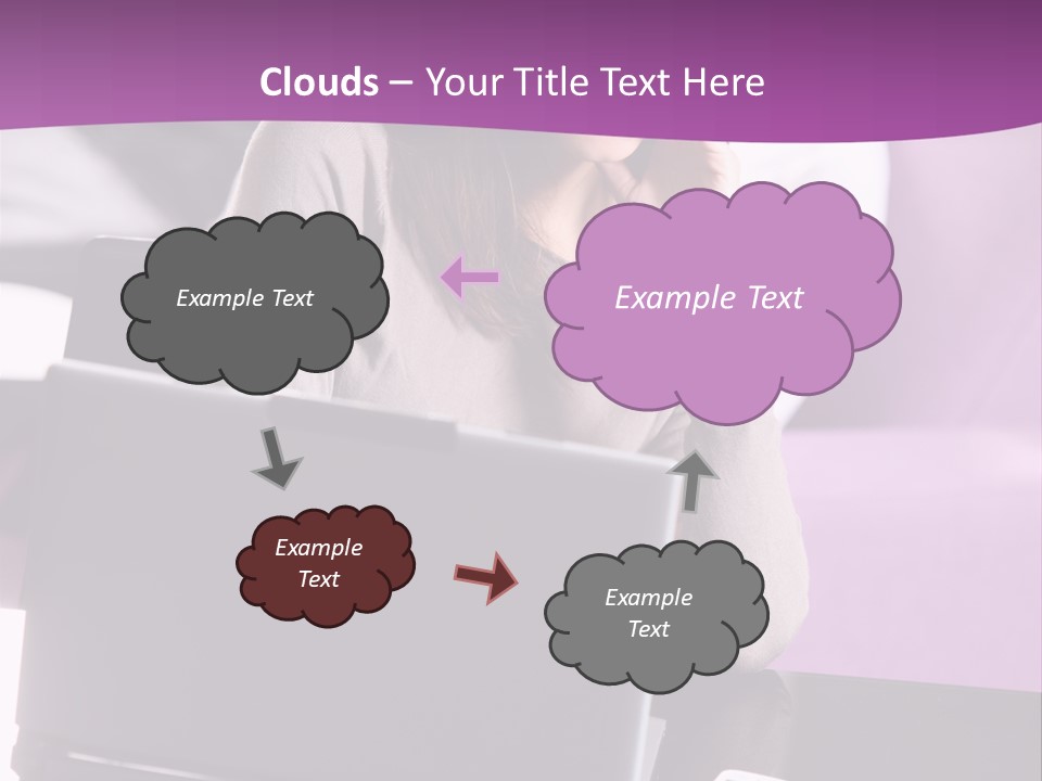 Caucasian Chat Room Smiling PowerPoint Template