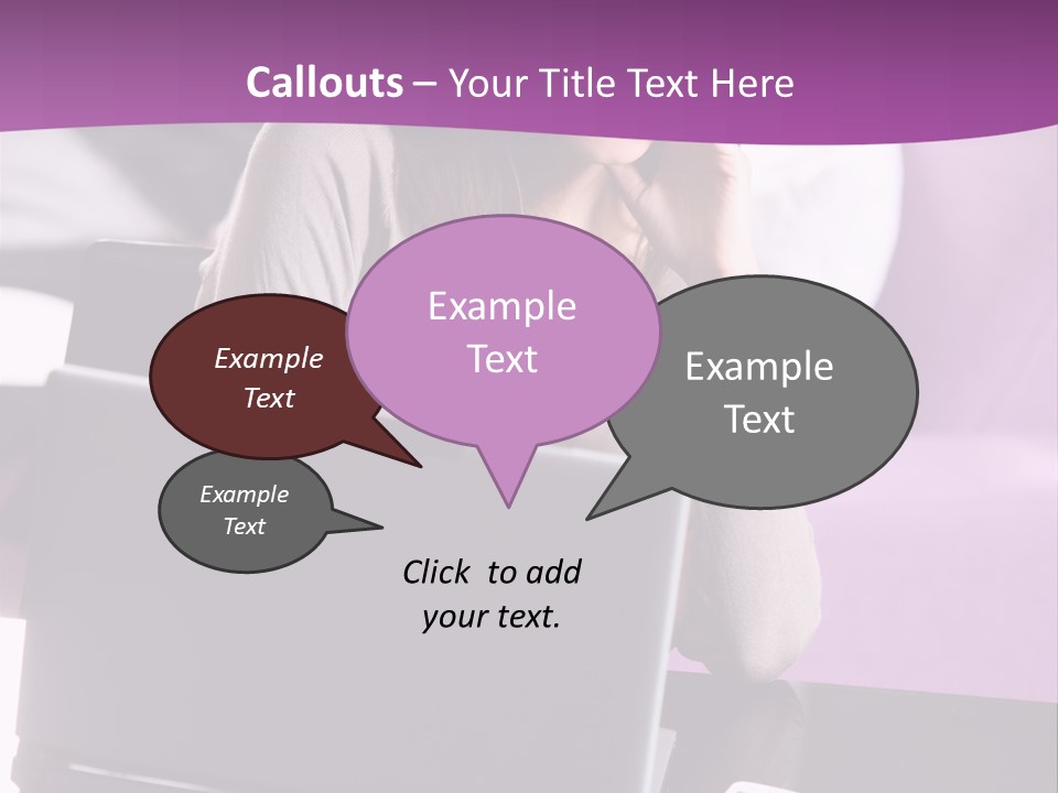 Caucasian Chat Room Smiling PowerPoint Template