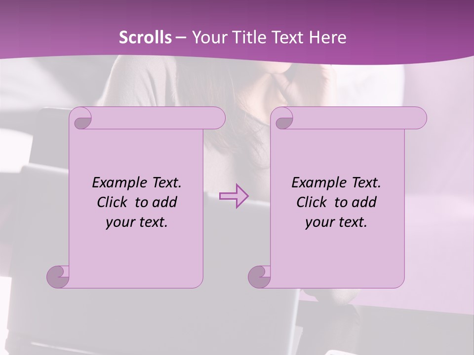 Caucasian Chat Room Smiling PowerPoint Template