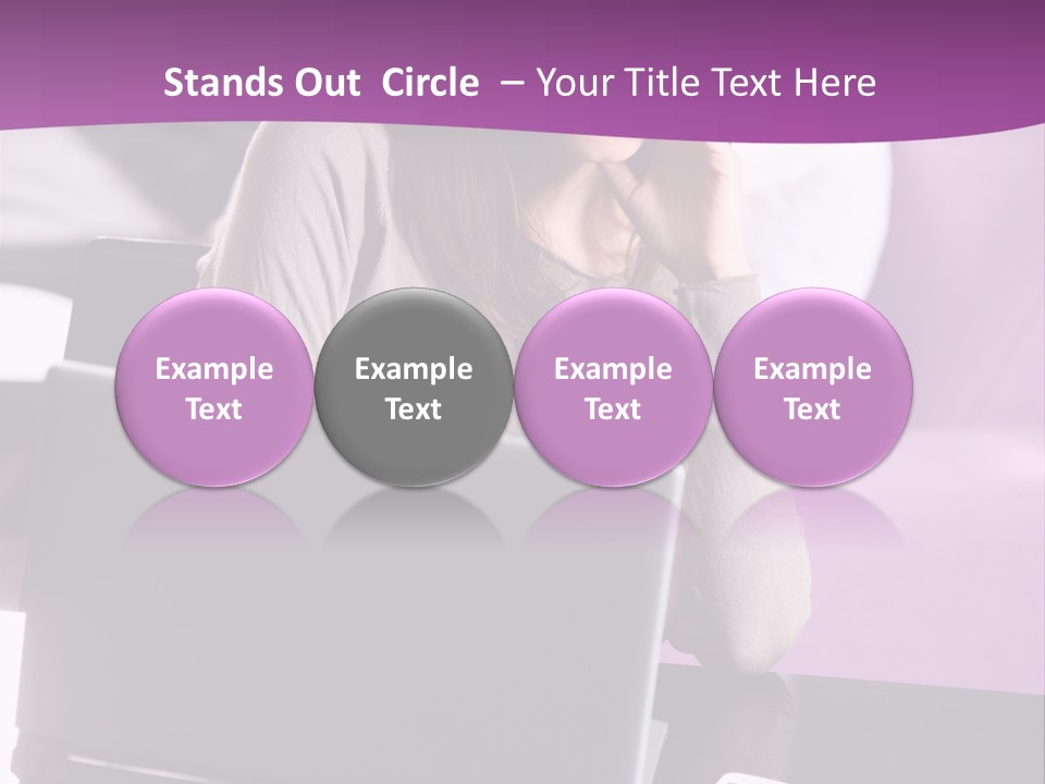 Caucasian Chat Room Smiling PowerPoint Template