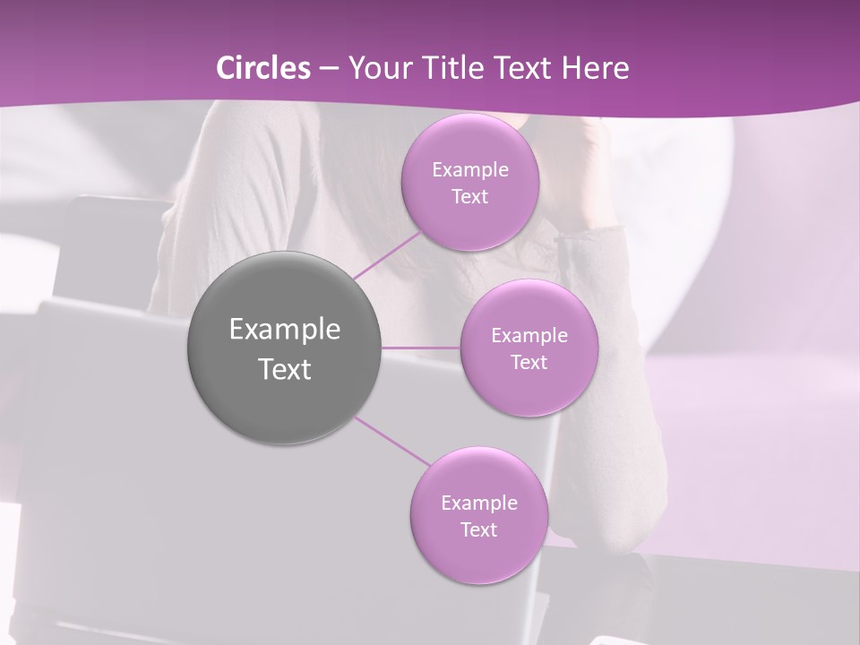 Caucasian Chat Room Smiling PowerPoint Template